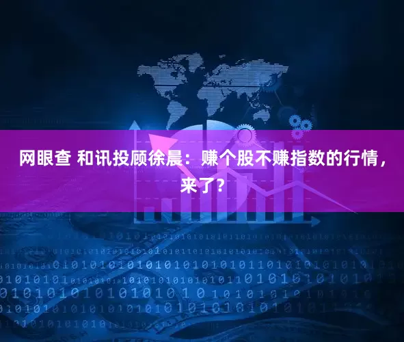 网眼查 和讯投顾徐晨：赚个股不赚指数的行情，来了？