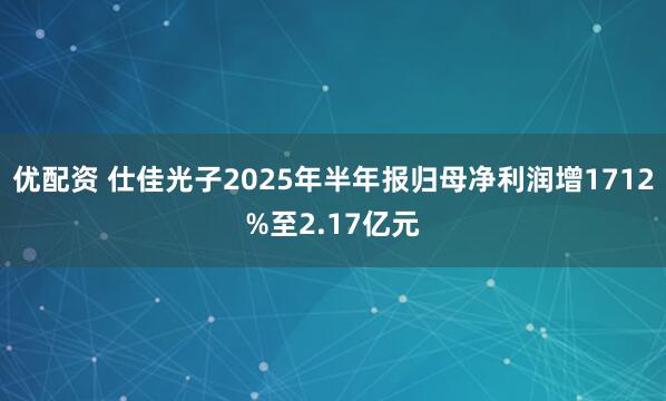 优配资 仕佳光子2025年半年报归母净利润增1712%至2.17亿元